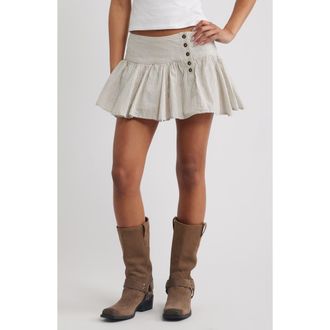 BDG Olga Stripe Cotton Miniskirt in Blue at Nordstrom, Size X-Small