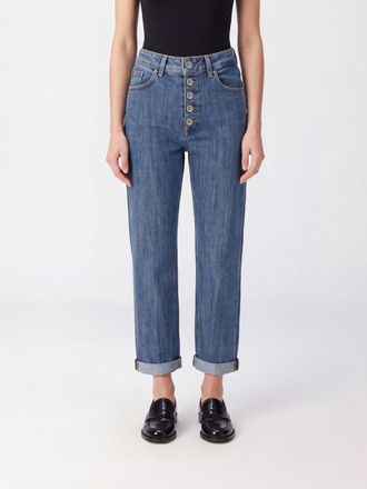 Dondup Mid-Rise Straight Leg Cropped Jeans with Cuffed Hems