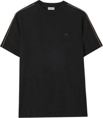 Burberry Seth Katoenen T-shirt - Heren - T-shirts - Zwart - S - Katoen - Tops