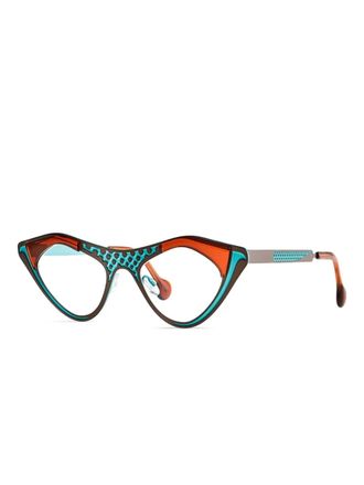 Theo Eyewear Occhiali geometrici - Rosso
