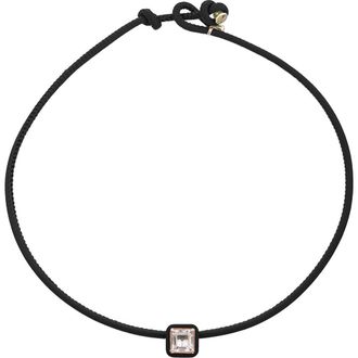 Bea Bongiasca Square Crystal Pendant Pop Choker Necklace in Black at Nordstrom