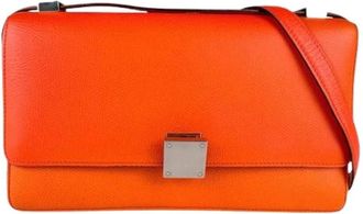 Celine Pre-owned Cross Body Bags, female, Orange, Size: ONE SIZE Pre-owned Leather Cross Body Bag