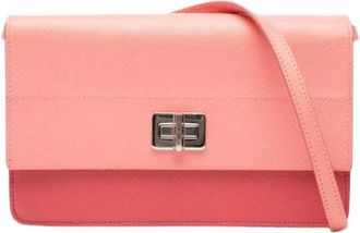 Prada Pre-owned Vintage Crossbody Bag - Dames - Vintage Schoudertas - Roze - ONE Size - Leer - Vintage