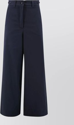 Max Mara high-waisted wide leg trousers with button accents