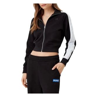 HUGO BOSS Dames, Sweatshirts & Hoodies, Zwart, Maat: M Katoen