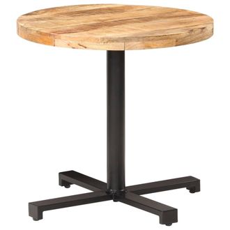 vidaXL Mesa De Bistr&oacute; Redonda Madera De Mango Rugosa &Oslash;80x75 Cm Vidaxl