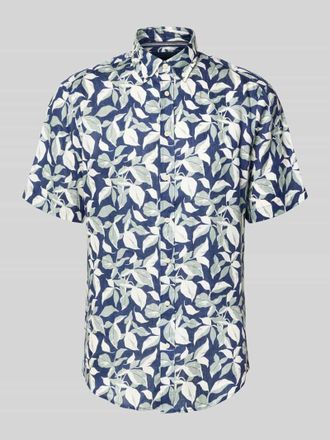 Christian Berg Regular Fit Freizeithemd aus Leinen mit Button-Down-Kragen in Marine, Gr&ouml;&szlig;e 3XL