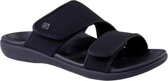 Spenco Sandals Womens Wide Black Adjustable Strap Comfort Slide JZZ1235