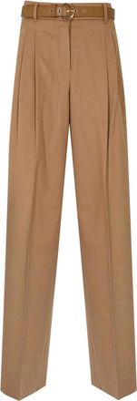 Max Mara Paride Flowing Trousers In Pure Wool