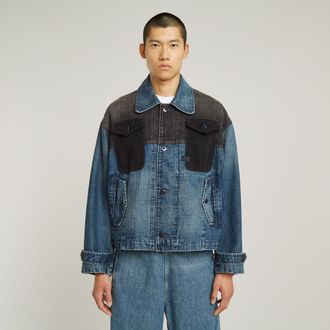 G-Star FACETASM Unisex Worker Jack - Midden blauw - Heren