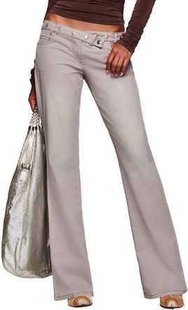I.AM.GIA Greer Low Rise Flare Leg Pants in Grey at Nordstrom, Size Xx-Small