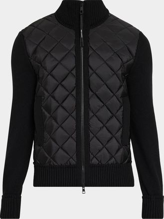 Moncler Men & apos;s Padded Wool-Blend Cardigan