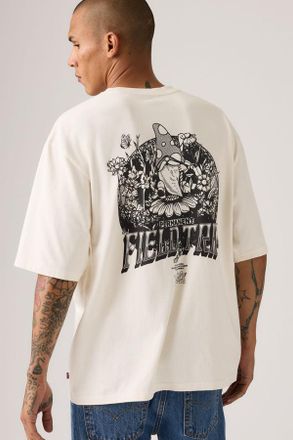 Levi's Camiseta de media manga - Hombre - XL - Crema / Permanent Field Trip Egret