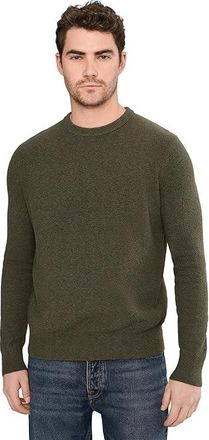 Faherty Jackson Crew Sweater Mens Clothing Olive Heather 1 : 2XL, Cotton/Nylon/Polyester
