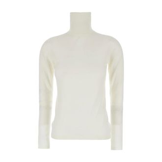 Max Mara High Neck Jumper - female - Max Mara - Turtlenecks - White - XL - Knitwear