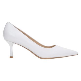 Estro & Luminara Witte Lage Hak Schoenen van Leer - Dames - Schoenen - Wit - Maat: 40 EU Leer