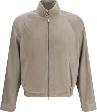 Brunello Cucinelli Bicolor Leather Mens Jacket