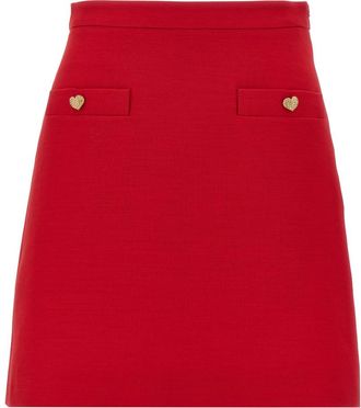 Valentino Garavani Red Crepe Couture Skirt