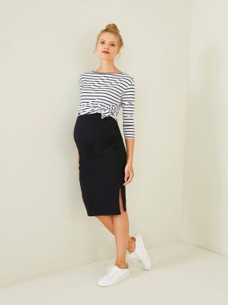 Vertbaudet Umstandsrock aus Stretch-Jersey schwarz