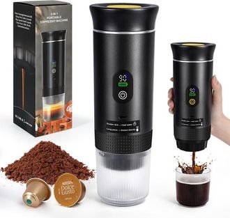 OEM Cafetera Port&aacute;til, Cafetera Espresso Para Camping, Cafetera De C&aacute;psulas, Cafetera Espresso Recargable, Calentamiento R&aacute;pido, Compatible Con Caf&eacute; Molid