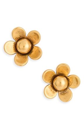 Marc Jacobs Daisy Stud Earrings in Antique Gold at Nordstrom