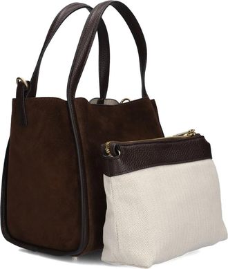 Smaak Jane Suede - Dames - Shoppers - Bruin - ONE Size - Su&egrave;de - Tassen