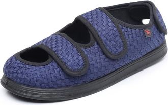 Generic Mens Womens Diabetic Footwear Comfort Adjustable Indoor Outdoor Arch Support Edema Slippers for Plantar Fasciitis,Blue,10.5 UK