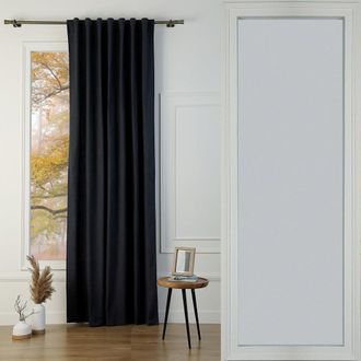 Febronie Cortina con pasadores algodón carbón 140x260