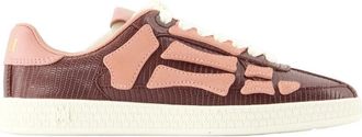Amiri Lizard Pacific Bones Sneakers - Dames - Sneakers - Paars - 36 EU - Leer - Schoenen