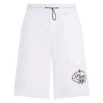 Philipp Plein Hombre, Pantalones cortos, Blanco, Talla: S