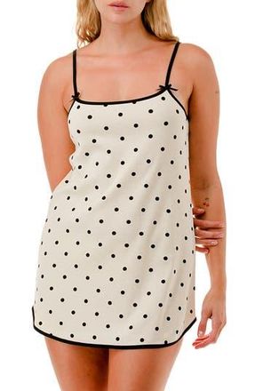 MARCUS ADLER Polka Dot Nightgown in White at Nordstrom Rack, Size X-Small