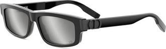 Dior CD ICON S2I Smoke Mirror Rectangular Mens Sunglasses DM40123I 01C 55