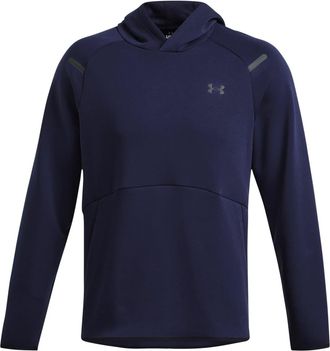 Under Armour Mens Hooded Neck Raglan Sleeve Fleece Hoody in.Blue - Size X-Large
