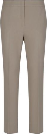 PESERICO Slim-fit Broek - Dames - Slim Fit Broeken - Grijs - L - Leer - Broeken