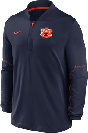 Nike Auburn Sideline Nike Mens Dri-FIT College 1/2-Zip Top in Blue | 03BA19MBAUN-UCQ