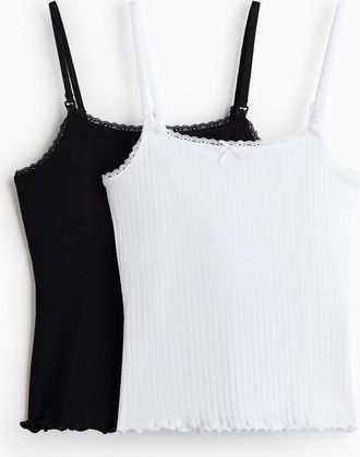 H&M MAMA Tr&auml;gertop zum Stillen - Schwarz/Weiss