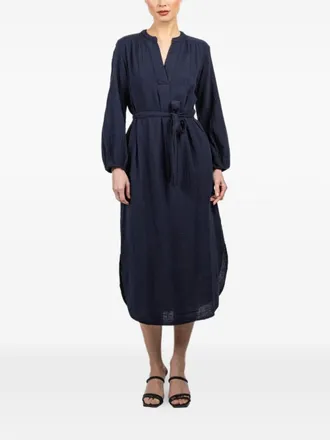 Xirena Josephine V-neck tie midi dress - Blue