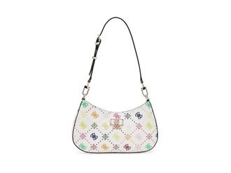 Guess Emelie Logo Top Zip Shoulder Bag Shoulder Womens Handbags Logo, Polyurethane