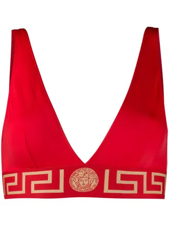 Versace Top bikini Greca - Rosso