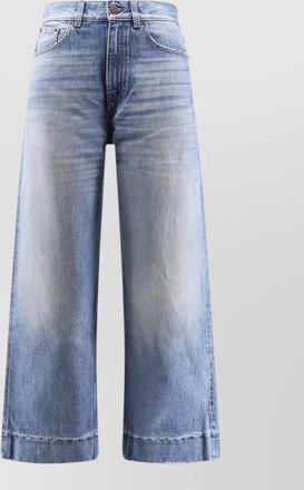 Chlo&eacute; wide leg denim jeans five pocket