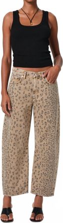Citizens Of Humanity Miro Barrel Leg Jean In Natural Cheetah