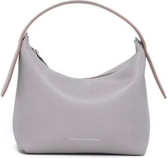 Smaak Tassen, Dames, Grijs, ONE Size, Leer, Tara Schoudertas
