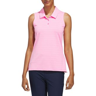 adidas Performance Sleeveless Jacquard Polo in Lucid Pink at Nordstrom Rack, Size X-Large