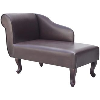 vidaXL Div&aacute;n De Cuero Sint&eacute;tico Marr&oacute;n Vidaxl