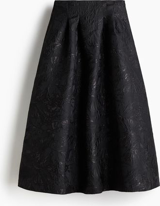 H&M Ausgestellter Jupe - Schwarz