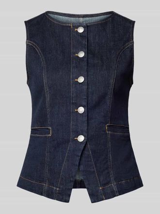 Soyaconcept Weste mit Knopfleiste Modell KIMBERLY in Marine, Gr&ouml;&szlig;e XS