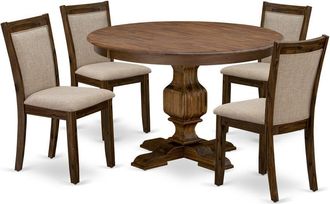 East West Furniture 5-Piece Dinner Table Set