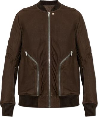 Rick Owens Leren Jas - Heren - Leren en Su&egrave;de Jassen - Bruin - M - Katoen - Jassen