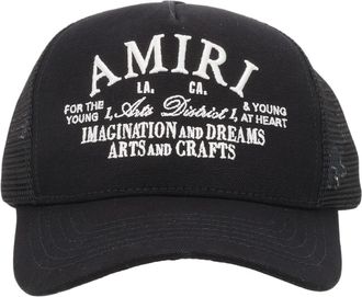 Amiri Structured Logo Embroidered Cotton Baseball Cap