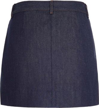 A.P.C. Womens Mini Skirt Indigo Cotton
